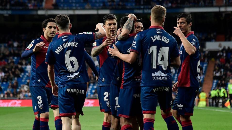 Huesca players celebrate